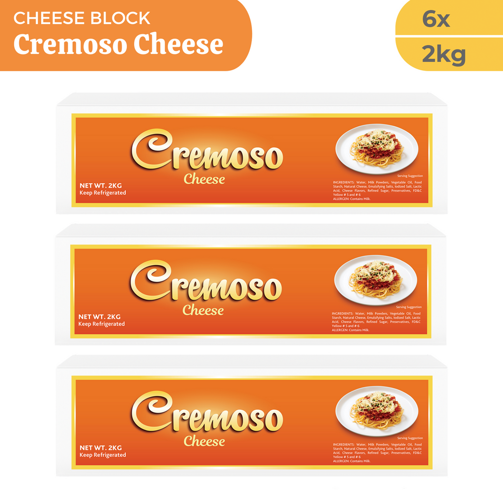 Cremoso Processed Filled Cheese (2kg x 6) - Case